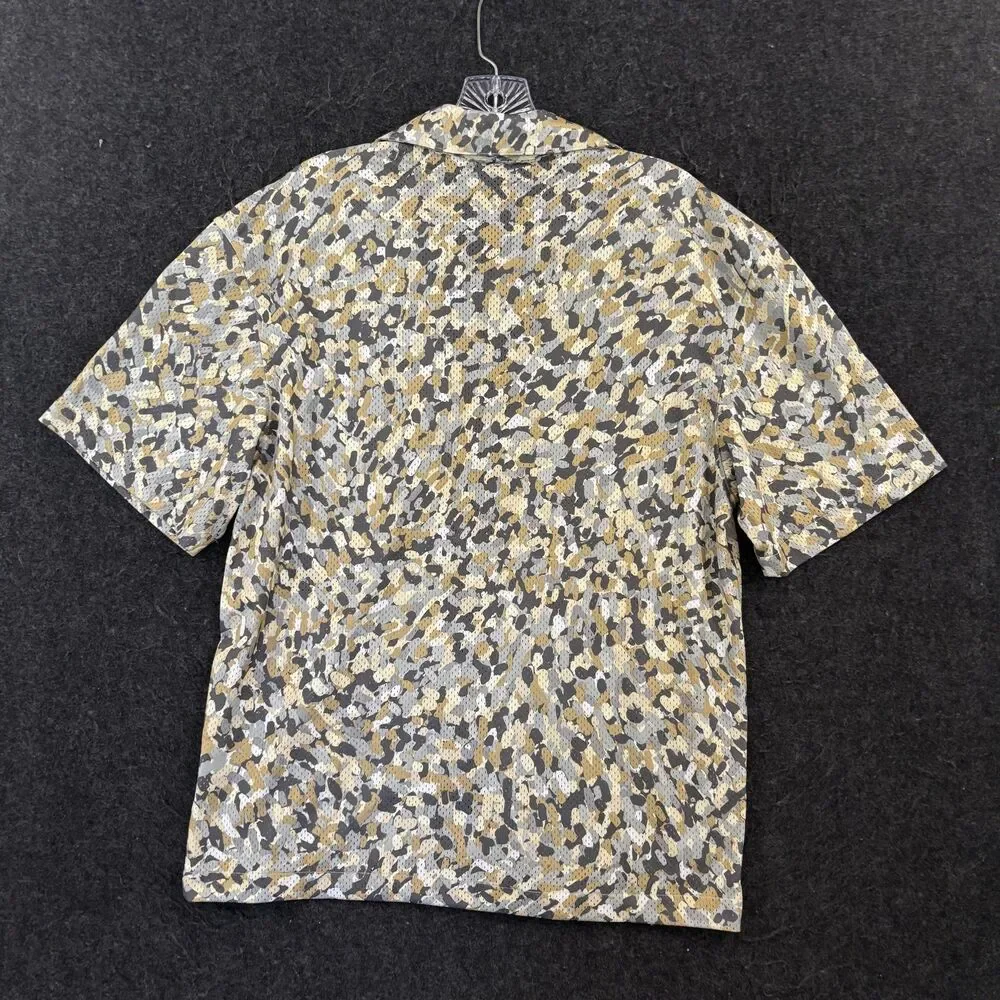 Jordan Essentials Poolside Shirt Men's Small Camo Button Up Pocket Camp Mesh